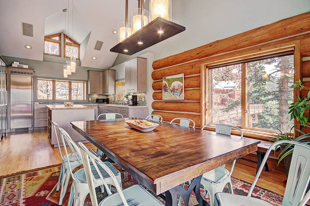 Guests can still take in the views from the outdoors while dining at the table - 10 Southface -Breckenridge Vacation Rental Guests can still take in the views from the outdoors while dining at the table - 10 Southface -Breckenridge Vacation Rental