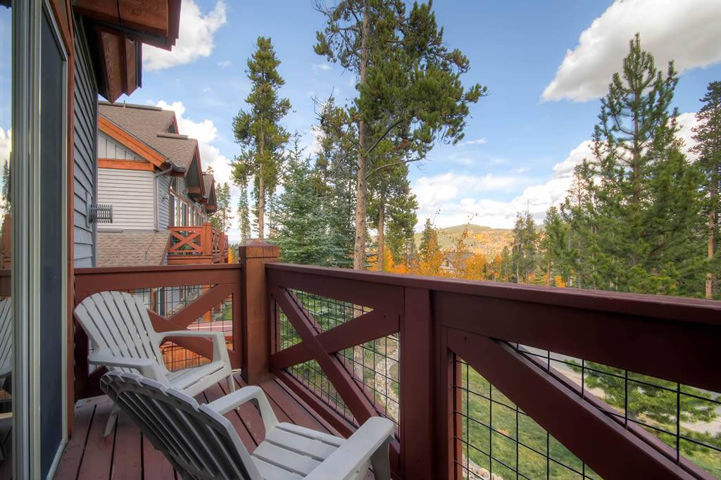 Balcony deck area off of the living area - Amber Sky Breckenridge Vacation Rental Balcony deck area off of the living area - Amber Sky Breckenridge Vacation Rental