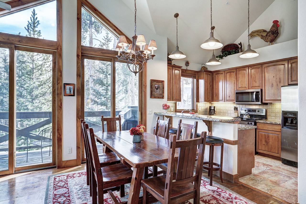 Enjoy dinner and a view in this open dining area - Amber Sky Breckenridge Vacation Rental Enjoy dinner and a view in this open dining area - Amber Sky Breckenridge Vacation Rental