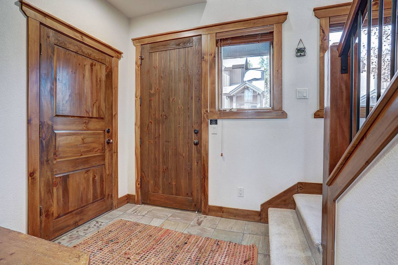 Main entry landing with coat closet - Amber Sky Breckenridge Vacation Rental Main entry landing with coat closet - Amber Sky Breckenridge Vacation Rental