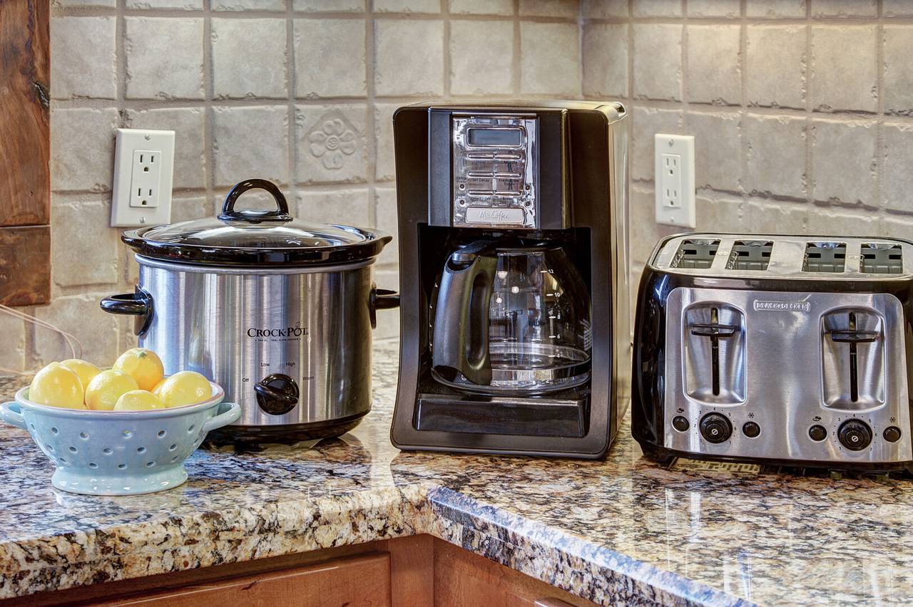 All of your needed appliances for cooking and making coffee are provided - Amber Sky Breckenridge Vacation Rental All of your needed appliances for cooking and making coffee are provided - Amber Sky Breckenridge Vacation Rental