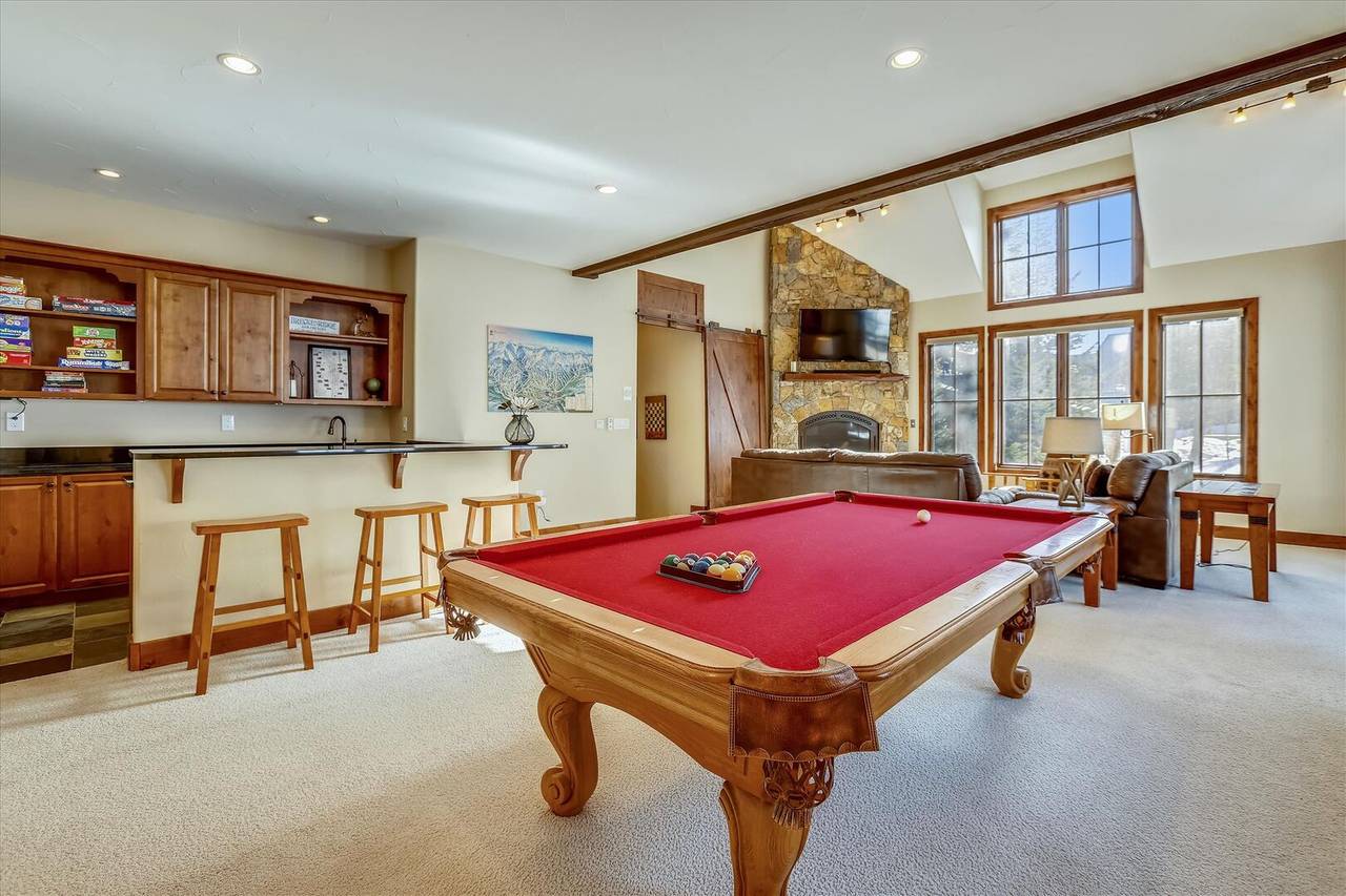 Have a fun night with family and friends playing pool and other games - Baldy Mountain Overlook Breckenridge Vacation Rental Have a fun night with family and friends playing pool and other games - Baldy Mountain Overlook Breckenridge Vacation Rental