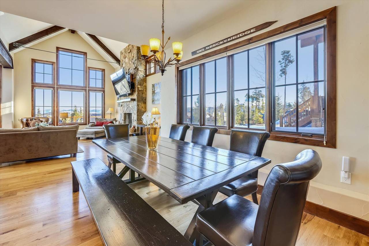 View of dining area in relation to the kitchen - Baldy Mountain Overlook Breckenridge Vacation Rental View of dining area in relation to the kitchen - Baldy Mountain Overlook Breckenridge Vacation Rental