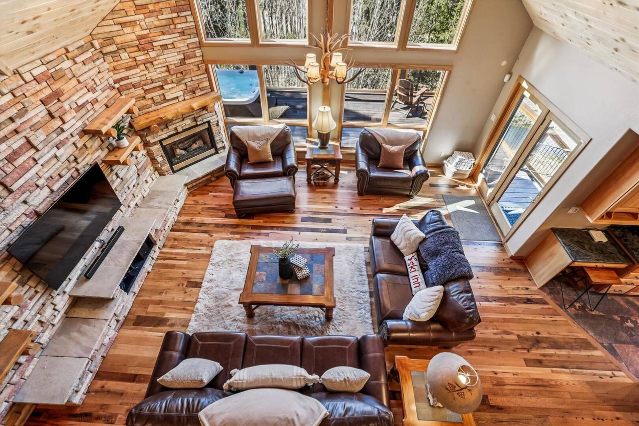 Living Area View from Loft - Mountain Serenity Retreat - Blue River Vacation Rental Living Area View from Loft - Mountain Serenity Retreat - Blue River Vacation Rental