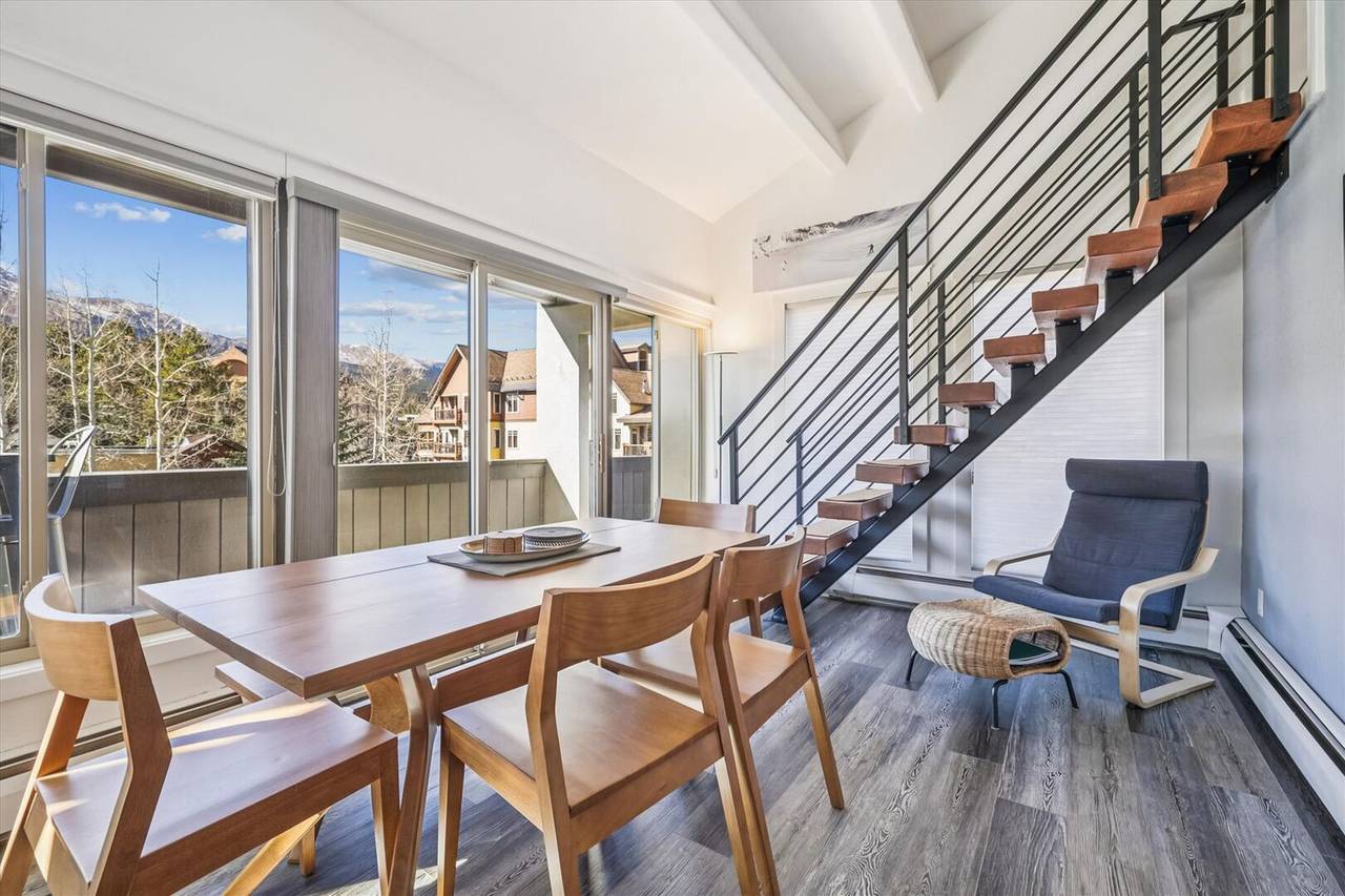 Dining Area/Stairs to Loft - Lift Condo 301A - Breckenridge Vacation Rental Dining Area/Stairs to Loft - Lift Condo 301A - Breckenridge Vacation Rental
