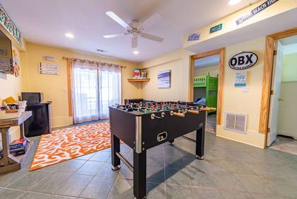 rec room with foosball table