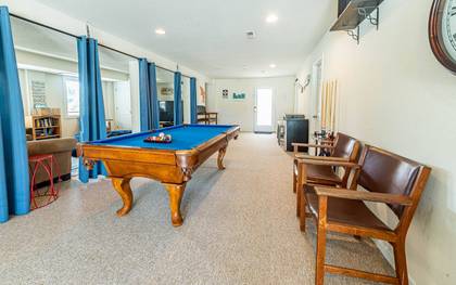 rec room with pool table