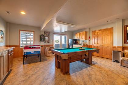 Rec Room with Pool Table and Foosball