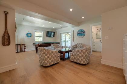 Rec Room with Pool Table and Foosball
