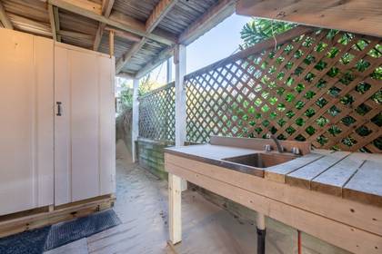 Outdoor Shower and Fish Cleaning Table