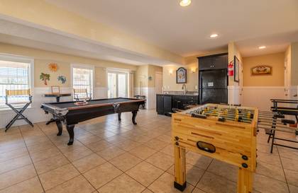 Rec Room with Pool Table and Foosball