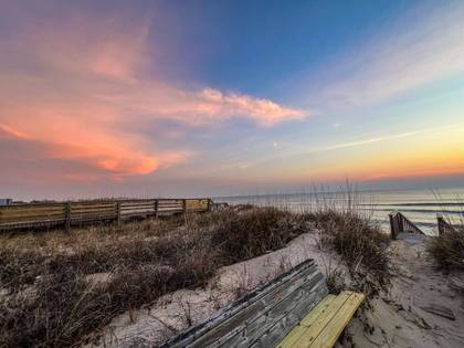 Sunrise from the dunetop deck.