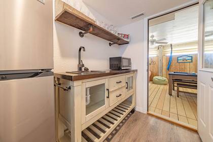 Wet Bar and Full Size Refrigerator off Rec Room