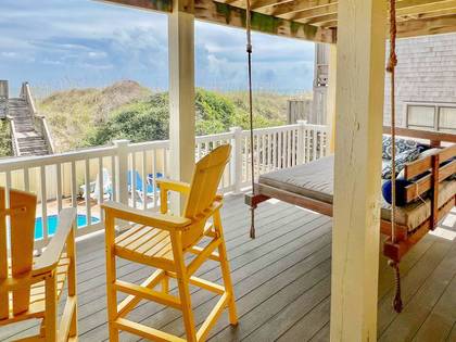 Enjoy ocean views from the hanging bed!