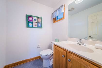 first level powder room