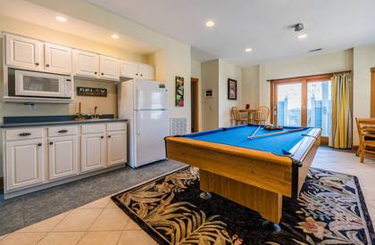 Rec Room with Full Size Fridge