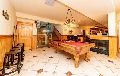 Rec Room with Dual-sided Fireplace