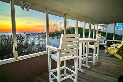 Sunrise from the covered deck