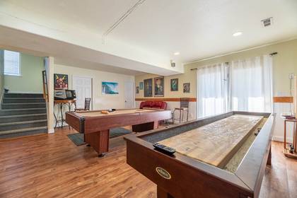 Rec Room with Pool Table & Shuffleboard