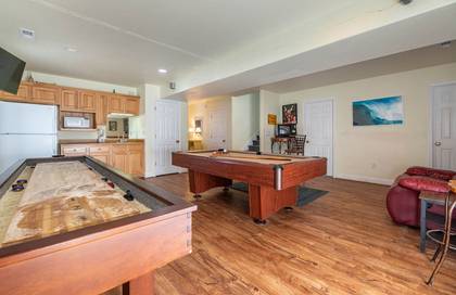 Rec Room with Pool Table & Shuffleboard