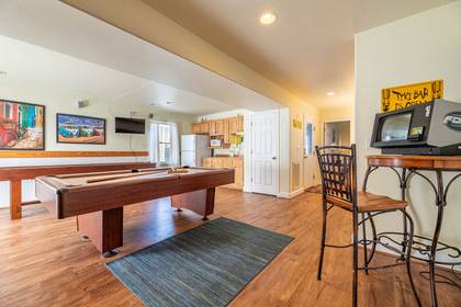 Rec Room with Pool Table & Shuffleboard