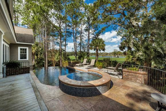 Pool and Spa Deck Overlooking Golf Course