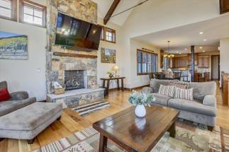 This space has plenty of room for enjoying conversation beside the gas fireplace - Baldy Mountain Overlook Breckenridge Vacation Rental This space has plenty of room for enjoying conversation beside the gas fireplace - Baldy Mountain Overlook Breckenridge Vacation Rental